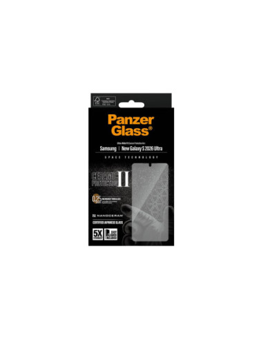 PanzerGlass Ceramic Screen Protector Samsung New Galaxy S26 Ultra | Ultra-Wide Fit w. EasyAligner | PanzerGlass