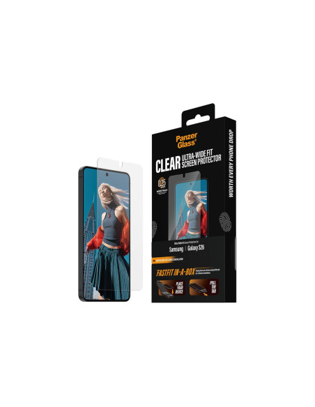 PanzerGlass Screen Protector Samsung New Galaxy S26 | Ultra-Wide Fit w. FASTFIT IN-A-BOX | PanzerGlass