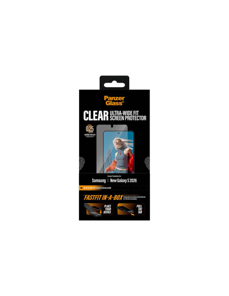 PanzerGlass Screen Protector Samsung New Galaxy S26 | Ultra-Wide Fit w. FASTFIT IN-A-BOX | PanzerGlass