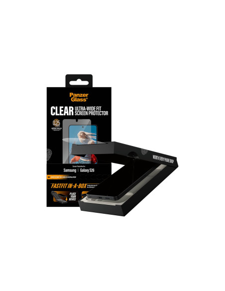 PanzerGlass Screen Protector Samsung New Galaxy S26 | Ultra-Wide Fit w. FASTFIT IN-A-BOX | PanzerGlass