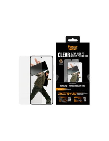 PanzerGlass Screen Protector Samsung New Galaxy S26 Ultra | Ultra-Wide Fit w. FASTFIT IN-A-BOX | PanzerGlass