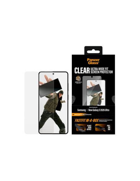 PanzerGlass Screen Protector Samsung New Galaxy S26 Ultra | Ultra-Wide Fit w. FASTFIT IN-A-BOX | PanzerGlass
