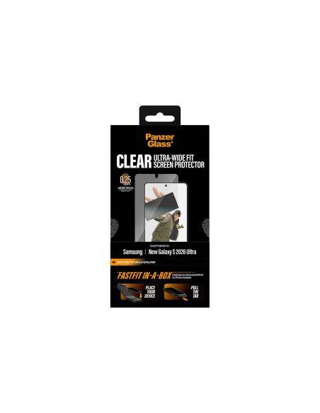 PanzerGlass Screen Protector Samsung New Galaxy S26 Ultra | Ultra-Wide Fit w. FASTFIT IN-A-BOX | PanzerGlass