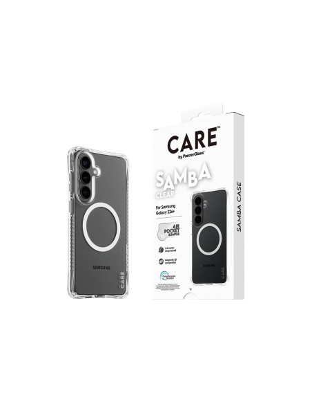 CARE by PanzerGlass Samba Case Transparent w. White Qi Samsung New Galaxy S26 Plus | PanzerGlass