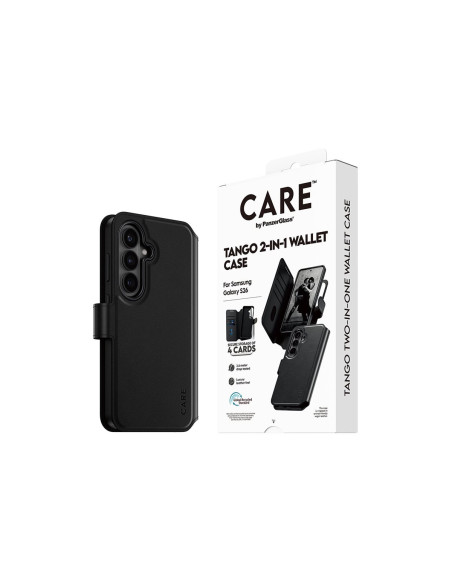 CARE by PanzerGlass Tango 2-in-1 Wallet Case w. Qi Samsung New Galaxy S26 | PanzerGlass