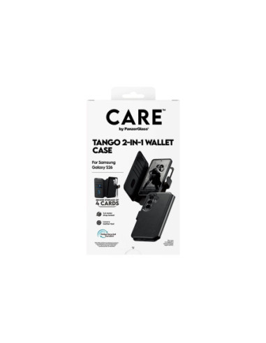 CARE by PanzerGlass Tango 2-in-1 Wallet Case w. Qi Samsung New Galaxy S26 | PanzerGlass