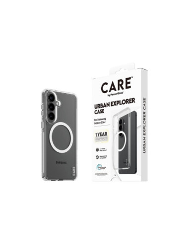 CARE by PanzerGlass Urban Explorer Case Transparent w. White Qi Samsung New Galaxy S26 Plus | PanzerGlass