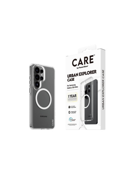 CARE by PanzerGlass Urban Explorer Case Transparent w. White Qi Samsung New Galaxy S26 Ultra | PanzerGlass