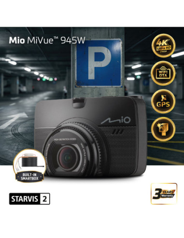 Mio Premium 4K, STARVIS 2, Wi-Fi, GPS Dash Cam | MiVue 945W | GPS | Wi-Fi
