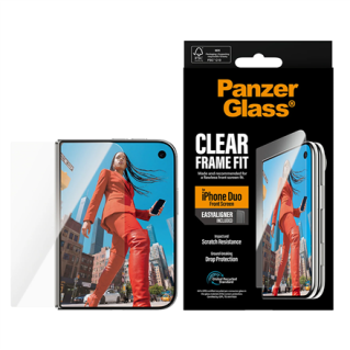 PanzerGlass FrameFit w. EasyAligner | Screen protector | Apple | iPhone Duo | Glass | Transparent