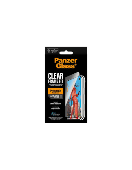 PanzerGlass FrameFit w. EasyAligner | Screen protector | Apple | iPhone Duo | Glass | Transparent