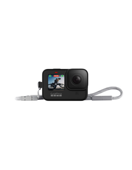 Hero9 Black Silikoninis įdėklas su dirželiu -  Sleeve + Lanyard (juodas)