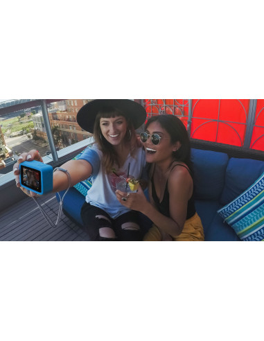 Hero9 Black Silikoninis įdėklas su dirželiu -  Sleeve + Lanyard (melsvas)