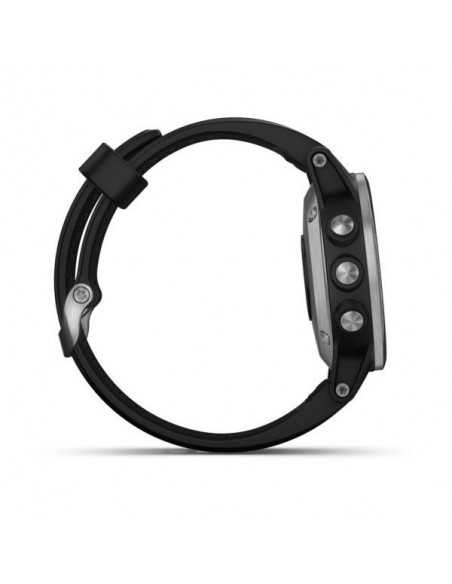 010 01987 03 Garmin Fenix 5s Plus Sapphire Black With Black Band Juodas Su Juoda Silikonine Apyranke