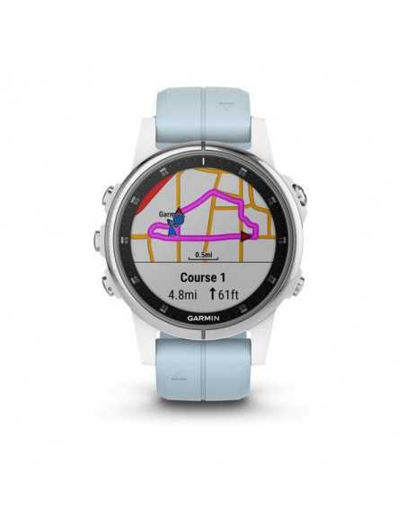 garmin fenix 5s plus white with seafoam band