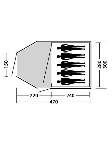 Easy Camp Tent Eclipse 500 5 person(s), Green